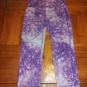 Purple tydye yoga/ running pants